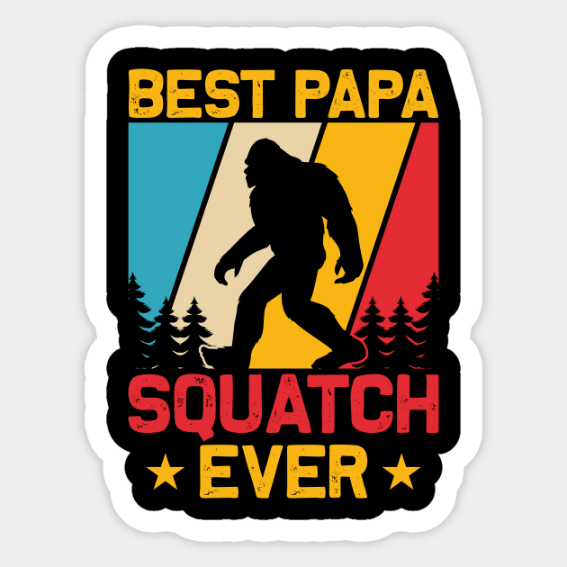 Best Papa Squatch Ever Bigfoot Sasquatch Sticker by The WYLD Tribe